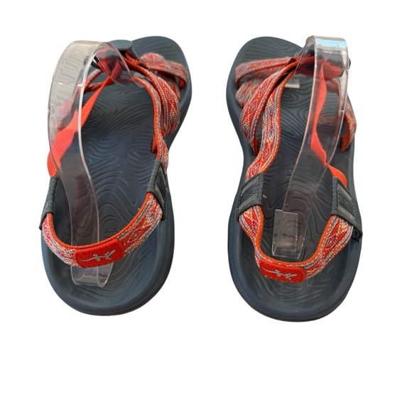 Chaco Z2 Women's Sandals Diamond Orange Silver Gray Size 11 - Picture 3 of 7